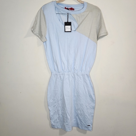 NWT n:PHILANTHROPY Cloudy Blue Cutout Women Small Casual Dash Mini Dress - Picture 1 of 10